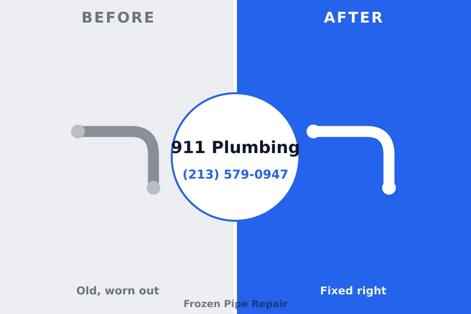 Before and after: plumbing repair Trenton, TN